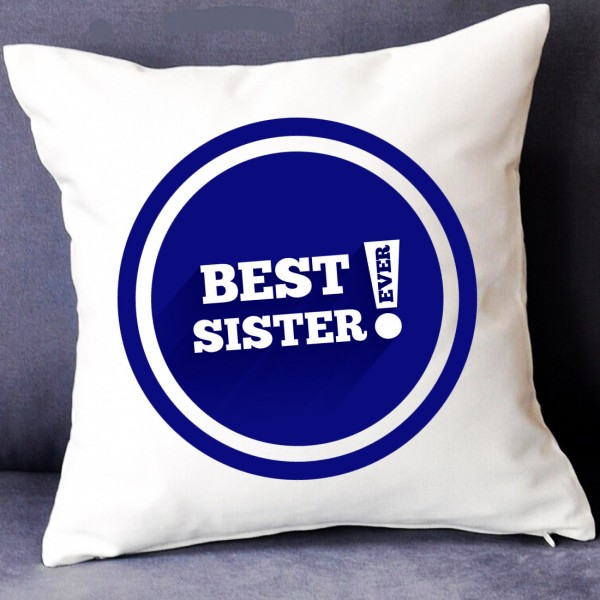 GRABADEAL Beautiful Best Sister Ever Stamp Cushions gift for Raksha Bandhan